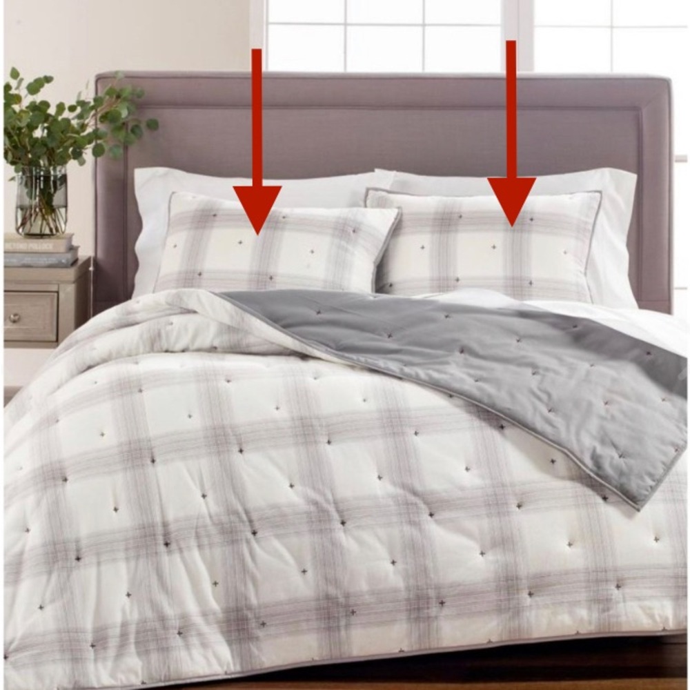Set 2 Martha Stewart Collection Tufted Plaid Quilted Standard Sham Multi
